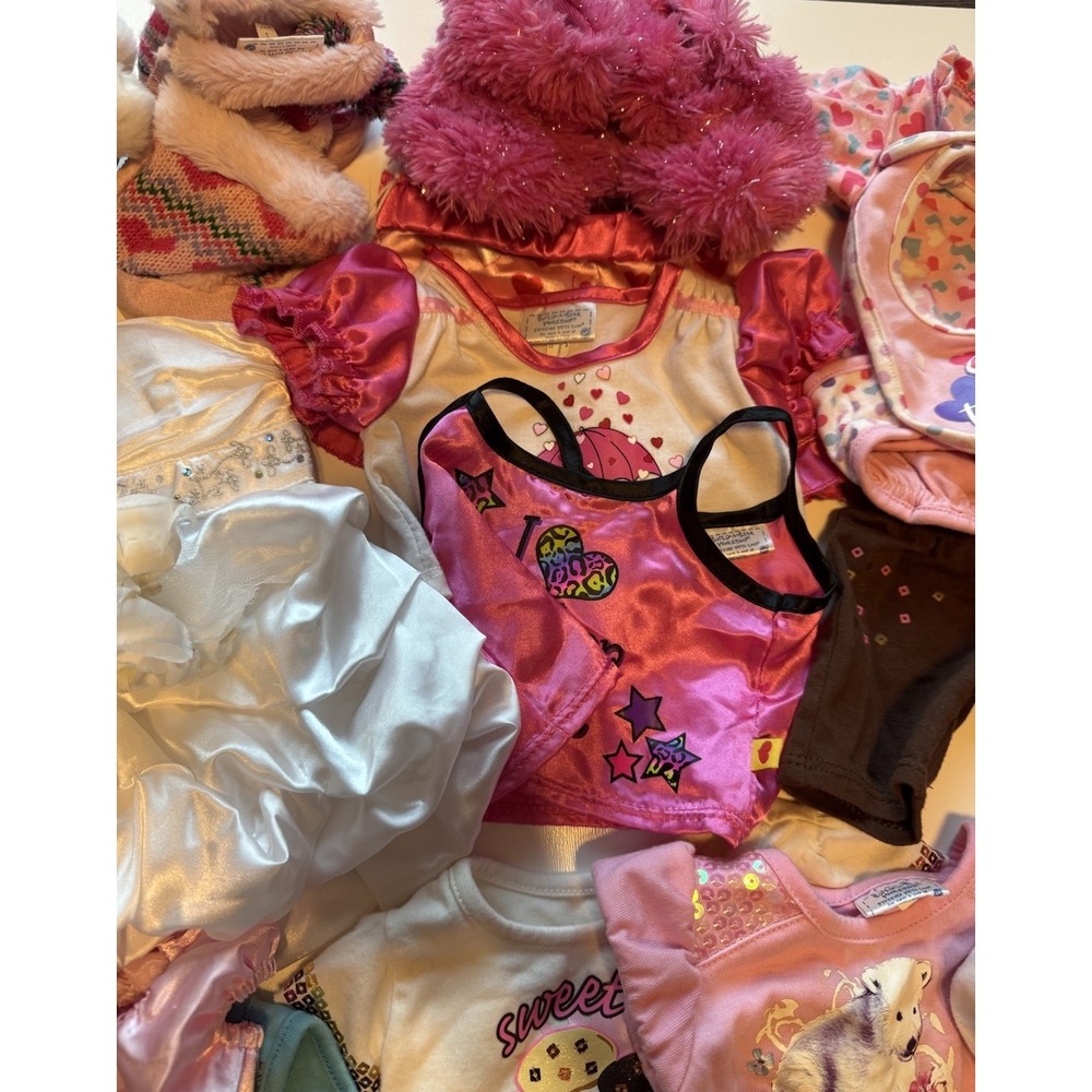 Build A Bear 46+ Piece Clothing Lot Shoes Wedding Dress Hello Kitty Justice BABW - Picture 4 of 9
